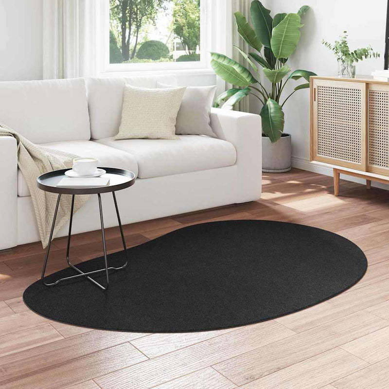Load image into Gallery viewer, Vidaxl vloerkleden huarte zwart 120 x 170 cm polyester