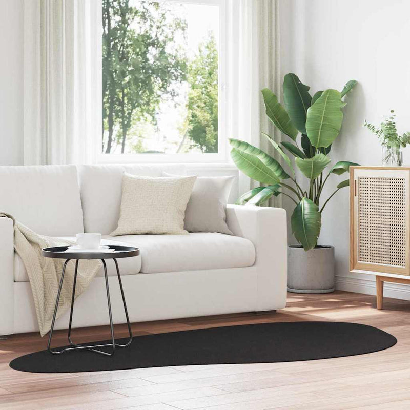 Load image into Gallery viewer, Vidaxl vloerkleden huarte zwart 100 x 200 cm polyester