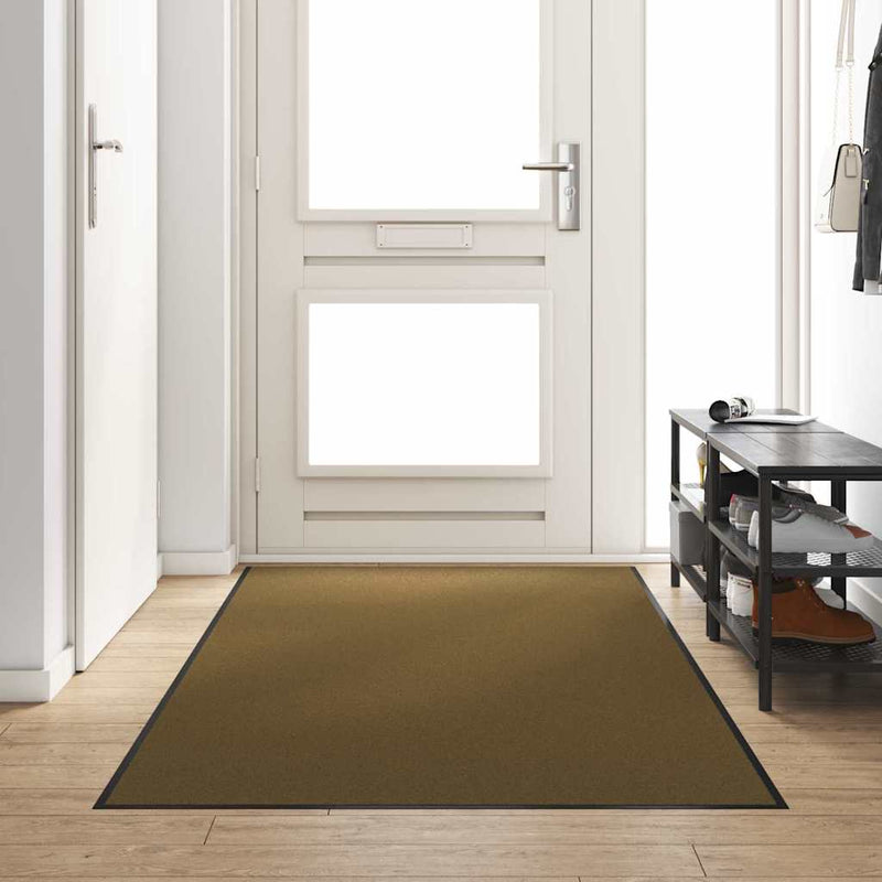 Load image into Gallery viewer, Vidaxl deurmat anders bruin en zwart 120 x 250 cm polyamide en pvc