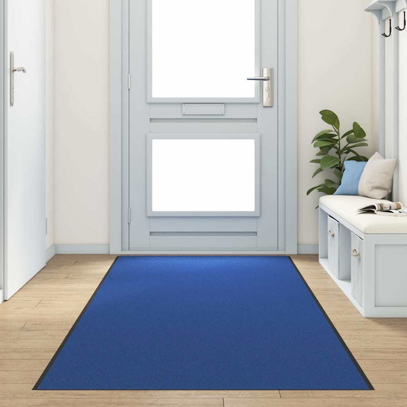 Load image into Gallery viewer, Vidaxl deurmat anders blauw en zwart 120 x 400 cm polyamide en pvc