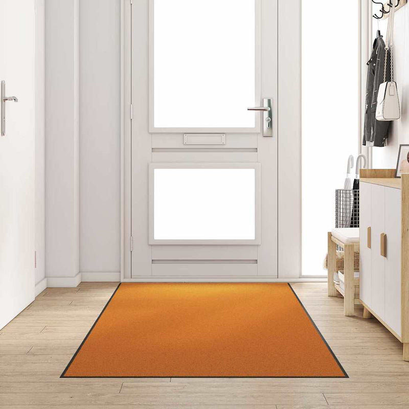 Load image into Gallery viewer, Vidaxl deurmat anders oranje en zwart 120 x 250 cm polyamide en pvc