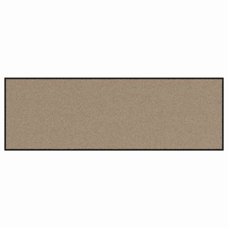 Load image into Gallery viewer, Vidaxl deurmat beige en zwart 60 x 180 cm polypropyleen en vinyl