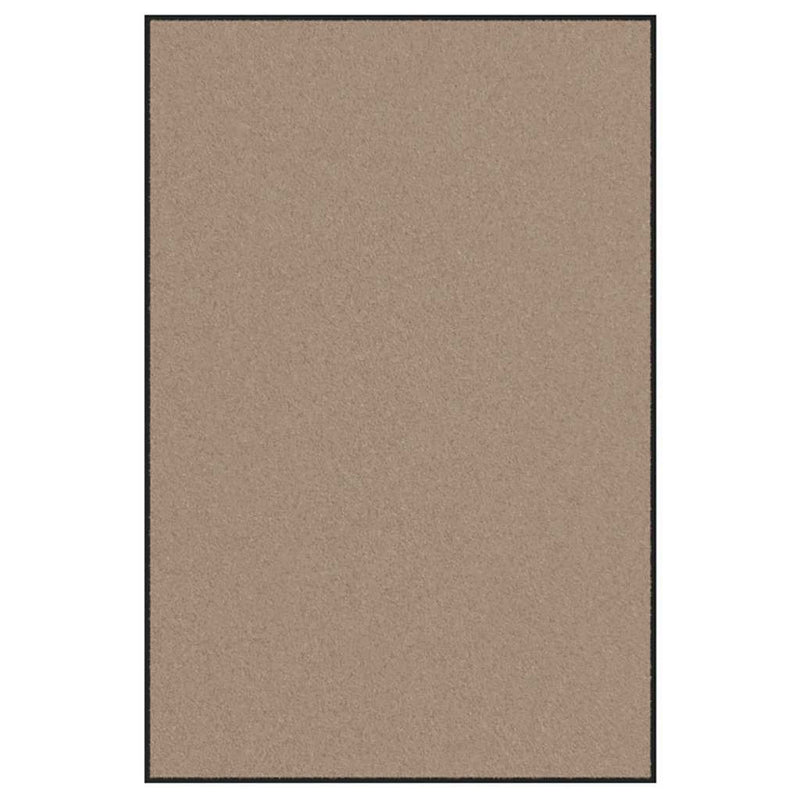 Load image into Gallery viewer, Vidaxl deurmat beige en zwart 120 x 180 cm polypropyleen en vinyl