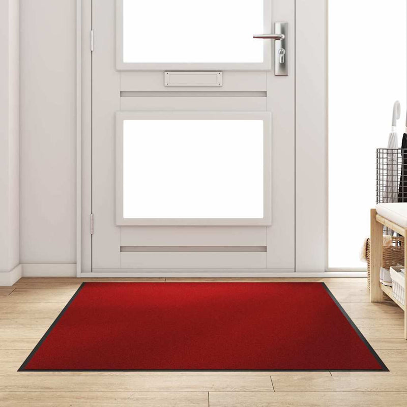 Load image into Gallery viewer, Vidaxl deurmat rood en zwart 120 x 180 cm polypropyleen en vinyl