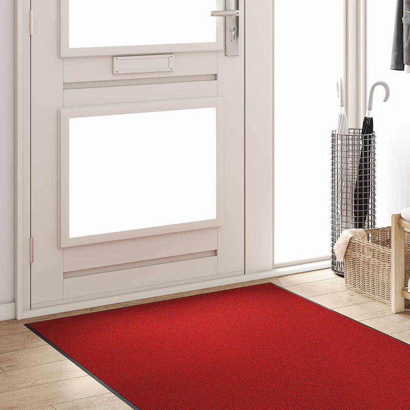 Load image into Gallery viewer, Vidaxl deurmat rood en zwart 120 x 250 cm polypropyleen en vinyl