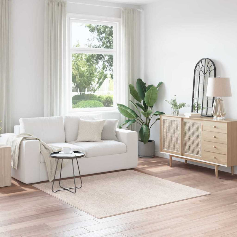 Load image into Gallery viewer, Vidaxl antislip shaggy tapijt crème 160 x 160 cm pp