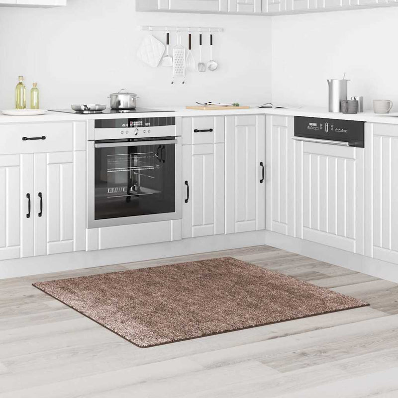 Load image into Gallery viewer, Vidaxl antislip shaggy tapijt bruin 120 x 120 cm pp