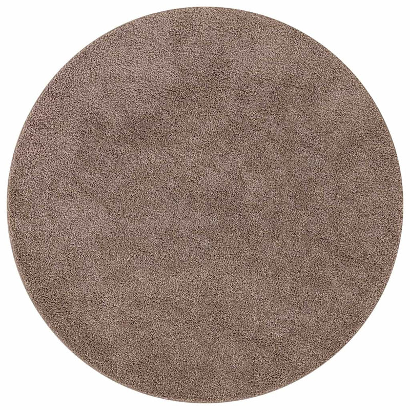 Load image into Gallery viewer, Vidaxl antislip shaggy tapijt bruin 90 x 90 cm pp