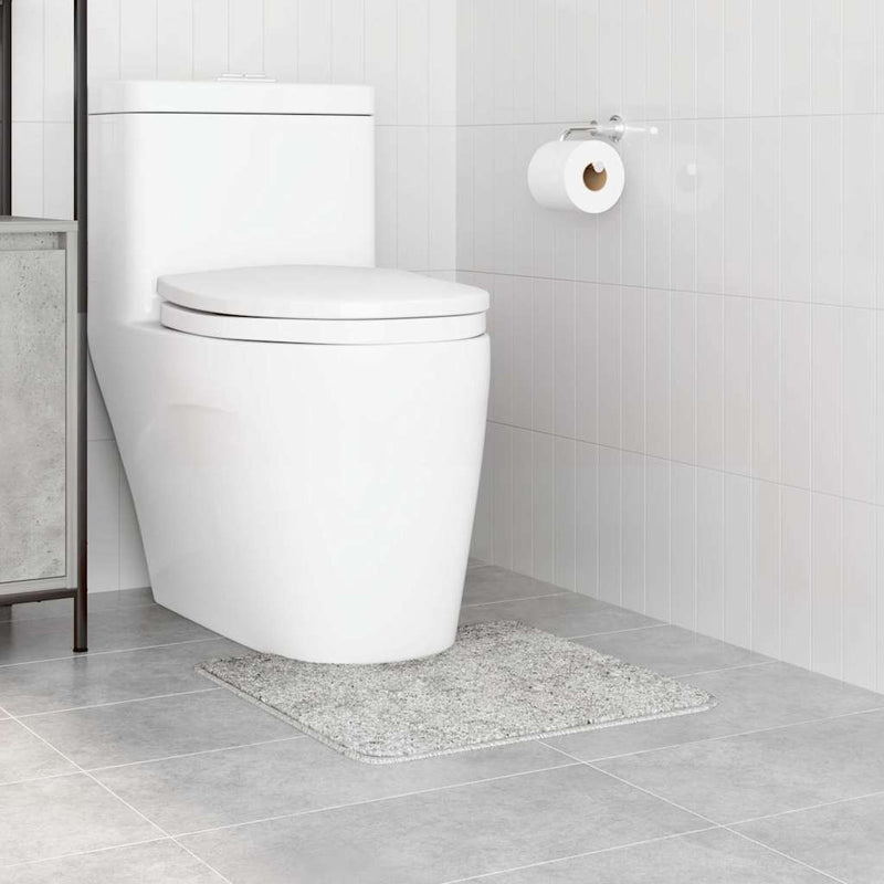 Load image into Gallery viewer, Vidaxl antislip badmat met toilet cut grijs 50 x 50 cm pp