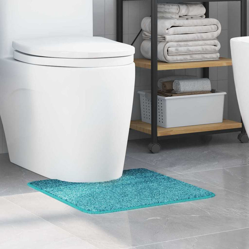 Load image into Gallery viewer, Vidaxl antislip badmat met toilet cut turquoise 50 x 50 cm pp
