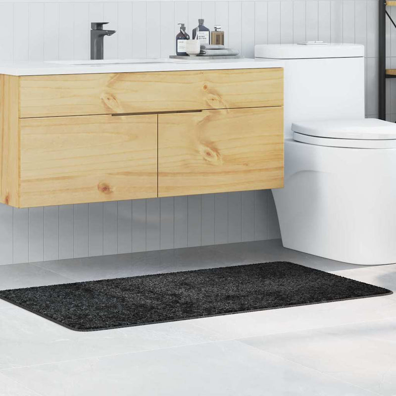 Load image into Gallery viewer, Vidaxl antislip badmat donkergrijs 70 x 120 cm pp