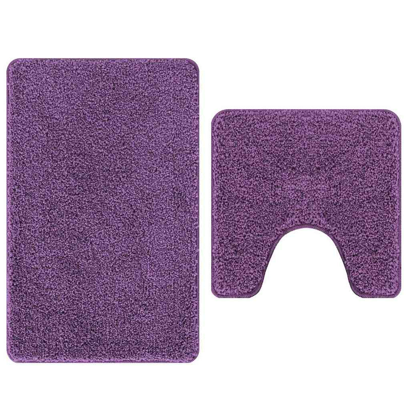 Load image into Gallery viewer, Vidaxl antislip badmat set 2 pcs paars pp