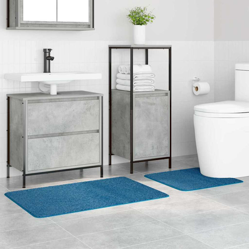 Load image into Gallery viewer, Vidaxl antislip badmat set 2 pcs blauw pp