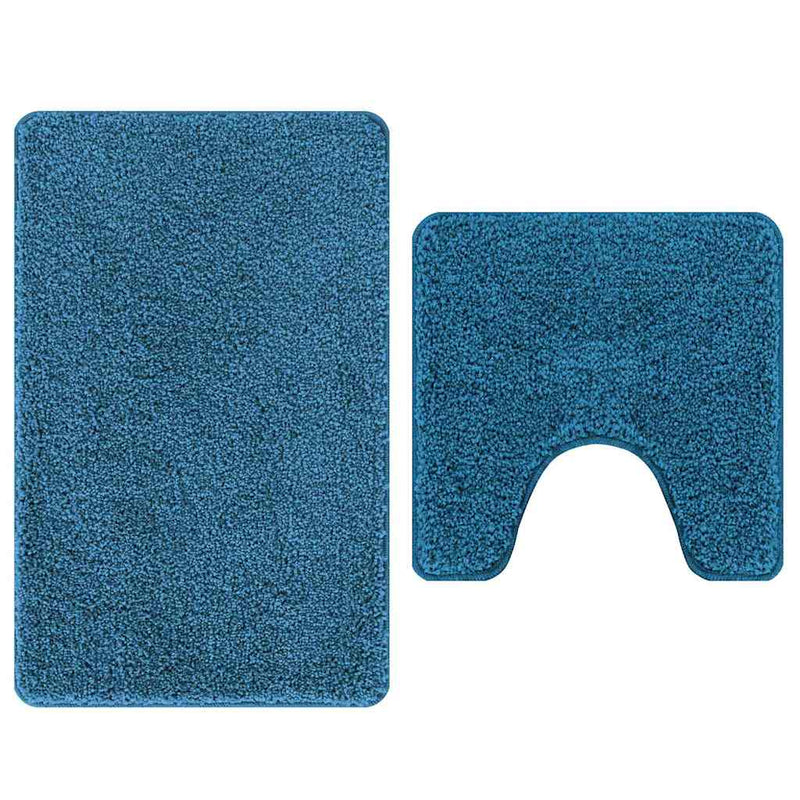 Load image into Gallery viewer, Vidaxl antislip badmat set 2 pcs blauw pp