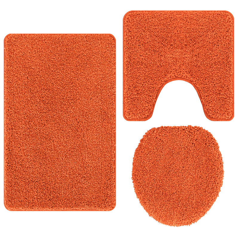 Load image into Gallery viewer, Vidaxl antislip badmat set 3 pcs oranje pp