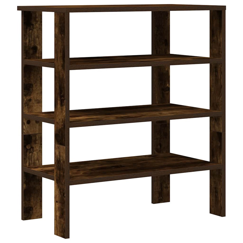 Load image into Gallery viewer, Vidaxl schoenenrek 61x32x70 cm bewerkt hout gerookt eikenkleurig