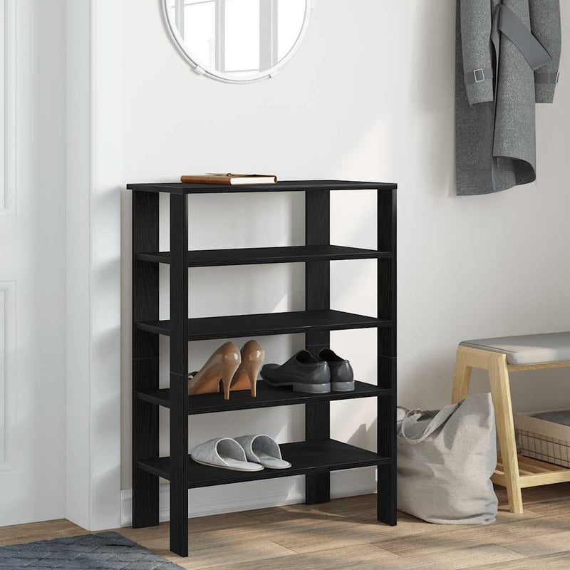 Load image into Gallery viewer, Vidaxl schoenenrek 61x32x87,5 cm bewerkt hout zwart