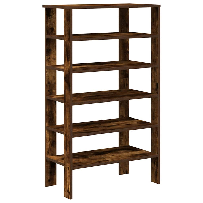 Load image into Gallery viewer, Vidaxl schoenenrek 61x32x105 cm bewerkt hout gerookt eikenkleurig