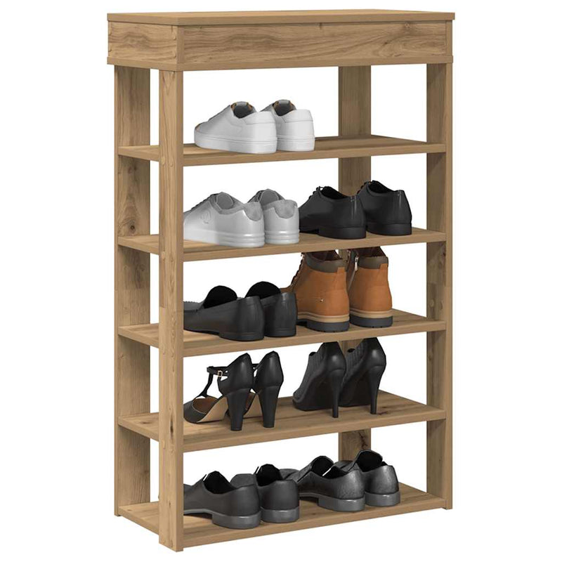 Load image into Gallery viewer, Vidaxl schoenenrek 60x30x98 cm bewerkt hout artisanaal eikenkleur