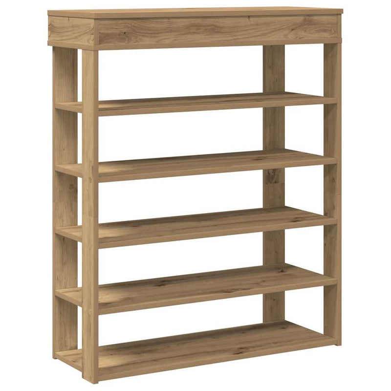 Load image into Gallery viewer, Vidaxl schoenenrek 80x30x98 cm bewerkt hout artisanaal eikenkleur
