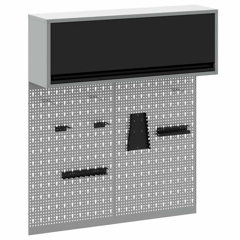 Load image into Gallery viewer, Vidaxl gereedschapskast set met plank 3 pcs zwart gepoedercoat staal