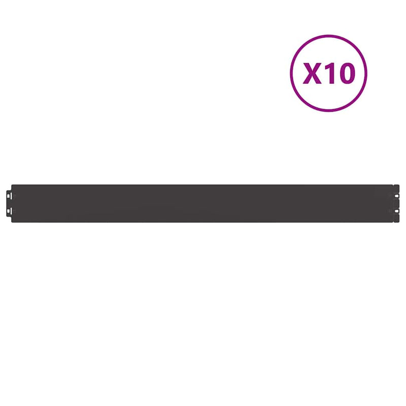 Load image into Gallery viewer, Vidaxl gazonranden 10 st 10x103 cm koudgewalst staal zwart