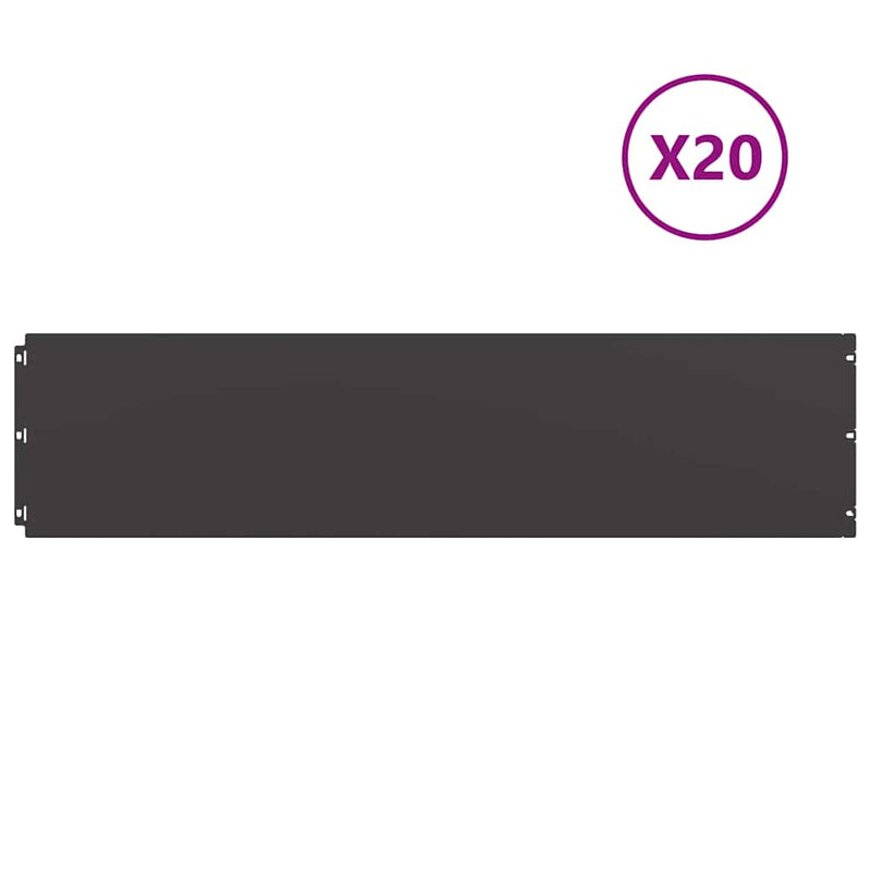 Load image into Gallery viewer, Vidaxl gazonranden 20 st 25x103 cm koudgewalst staal zwart