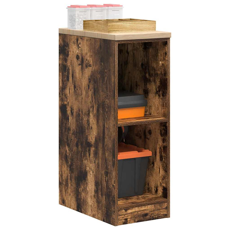 Load image into Gallery viewer, Vidaxl garagekast 30x51x85 cm massief grenenhout gerookt eiken