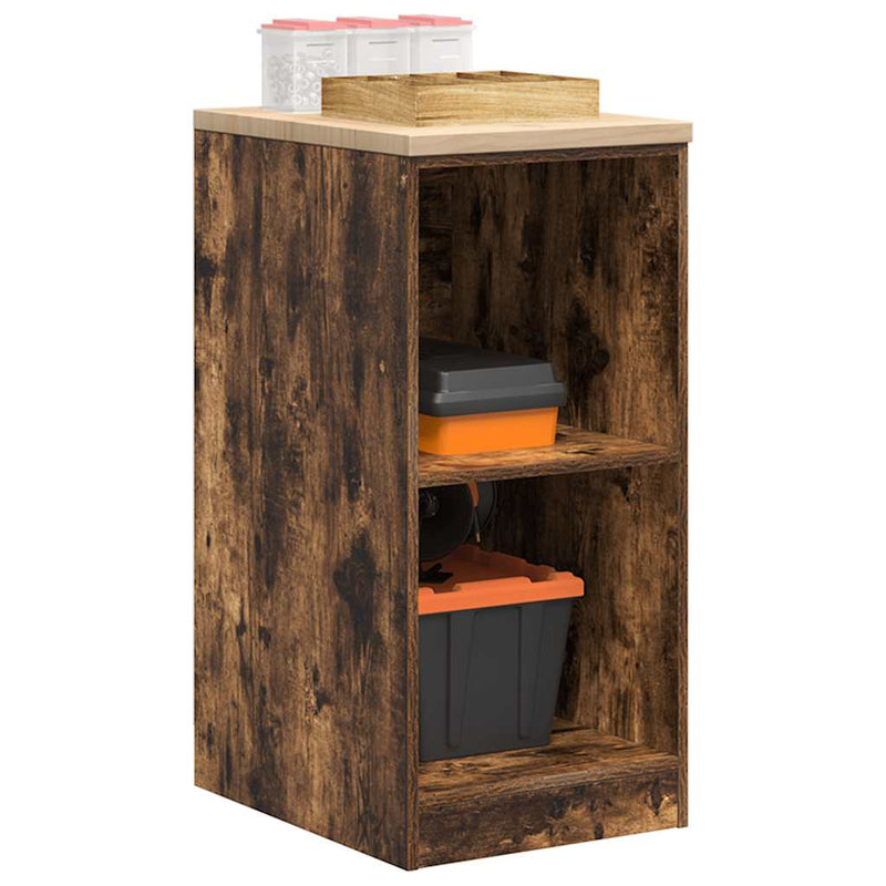 Load image into Gallery viewer, Vidaxl garagekast 40x51x85 cm massief grenenhout gerookt eiken