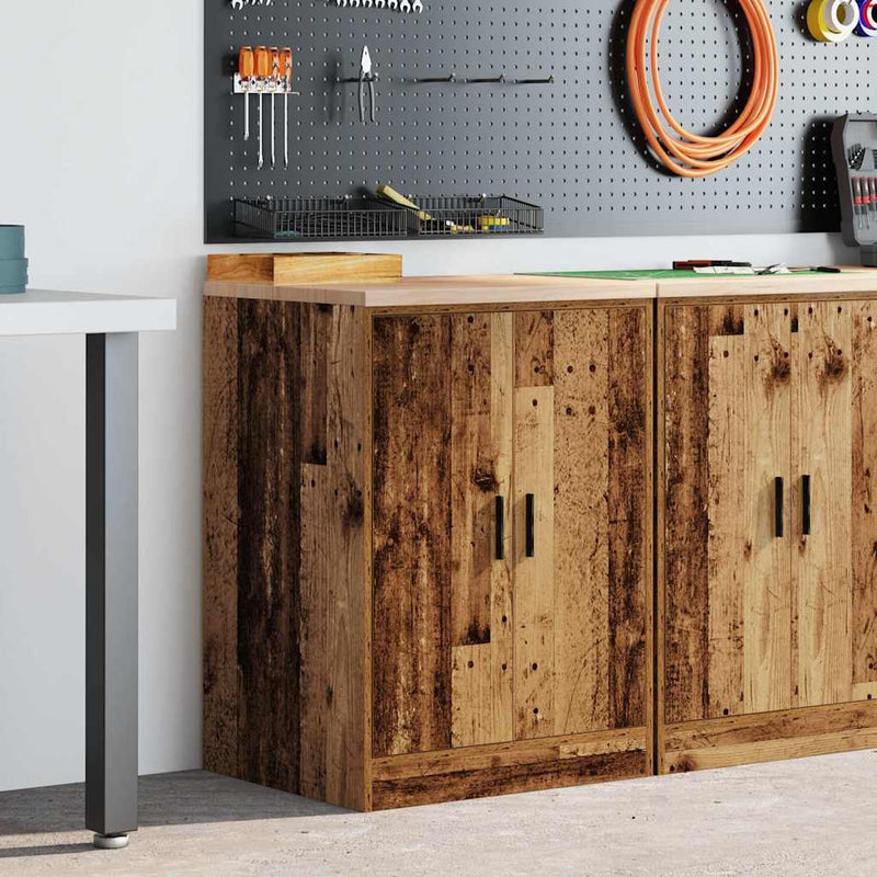 Load image into Gallery viewer, Vidaxl garagekast 60x51x85 cm massief grenenhout oud hout