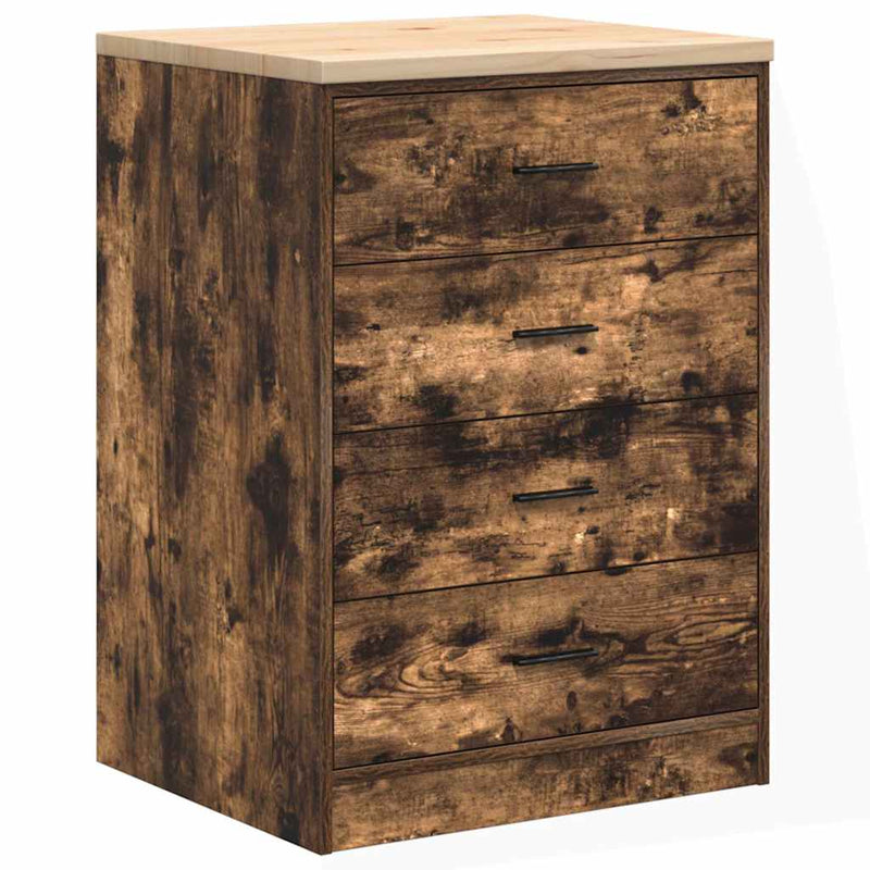 Load image into Gallery viewer, Vidaxl garagekast 60x51x85 cm massief grenenhout gerookt eiken