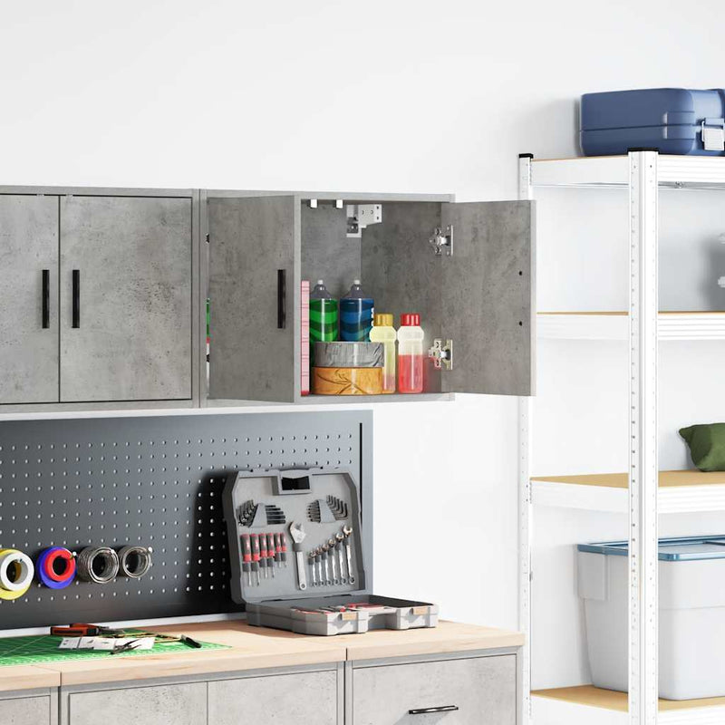 Load image into Gallery viewer, Vidaxl garage wandkast betongrijs bewerkt hout
