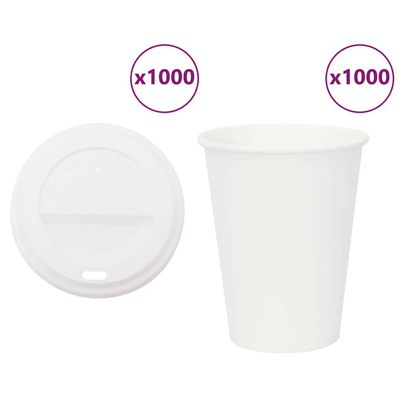 Load image into Gallery viewer, Vidaxl papieren koffiekopjes met deksel 1000 st 12oz 300 ml