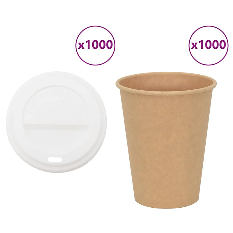 Load image into Gallery viewer, Vidaxl papieren koffiekopjes met deksel 1000 st 12oz 300 ml
