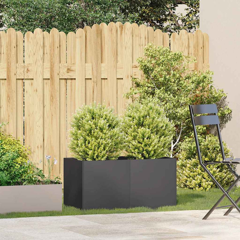 Load image into Gallery viewer, Vidaxl plantenbak 80x40x40 cm koudgewalst staal zwart