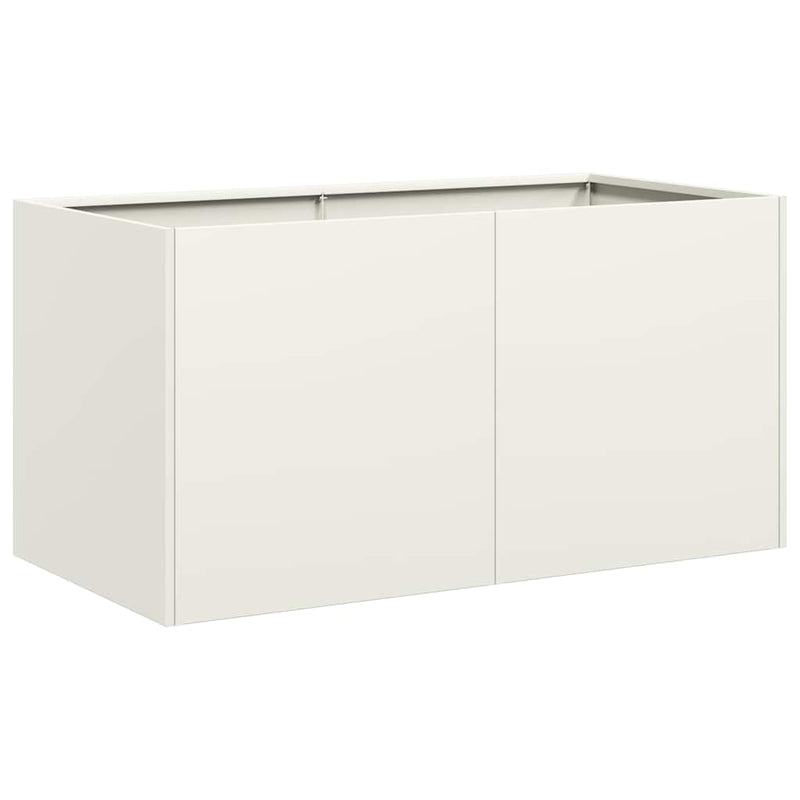 Load image into Gallery viewer, Vidaxl plantenbak 80x40x40 cm koudgewalst staal wit