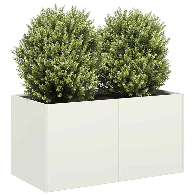 Load image into Gallery viewer, Vidaxl plantenbak 80x40x40 cm koudgewalst staal wit
