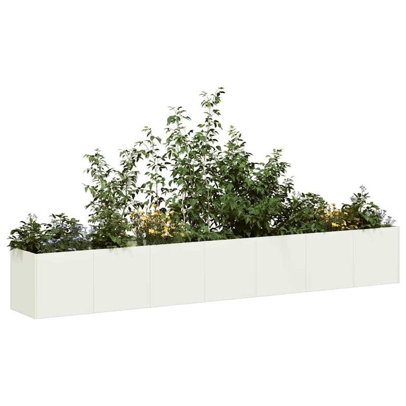 Load image into Gallery viewer, Vidaxl plantenbak 280x40x40 cm koudgewalst staal wit