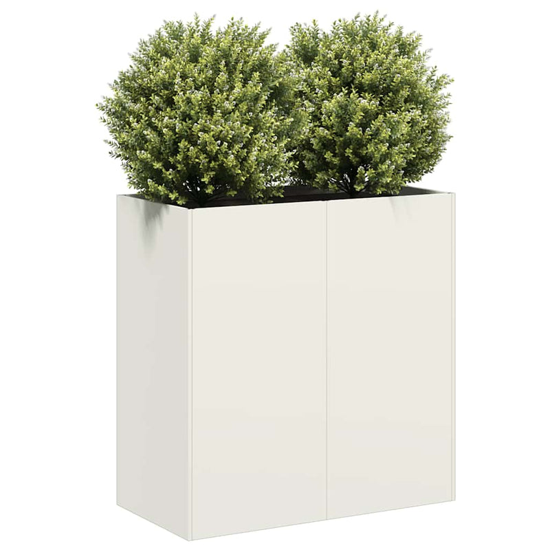 Load image into Gallery viewer, Vidaxl plantenbak 40x40x80 cm koudgewalst staal wit