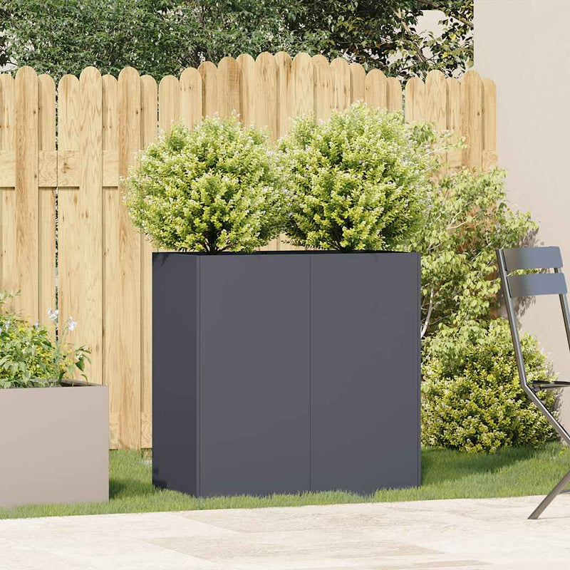 Load image into Gallery viewer, Vidaxl plantenbak 80x40x80 cm koudgewalst staal antracietkleurig