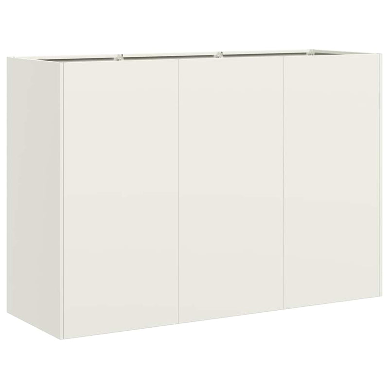 Load image into Gallery viewer, Vidaxl plantenbak 120x40x80 cm koudgewalst staal wit