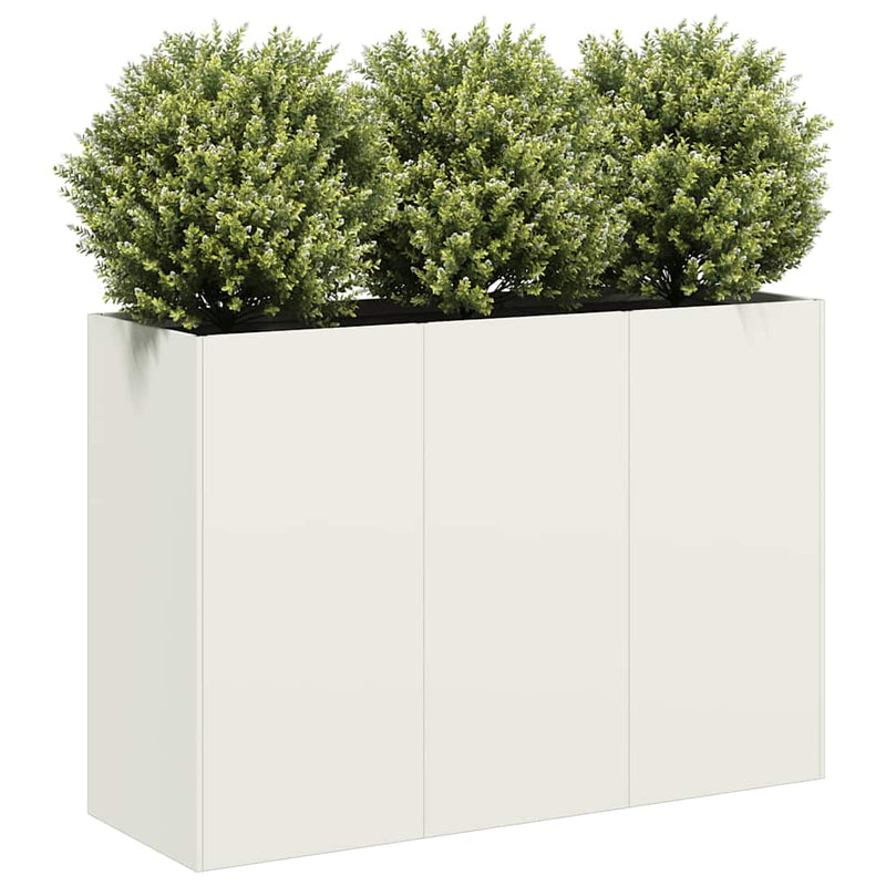 Load image into Gallery viewer, Vidaxl plantenbak 120x40x80 cm koudgewalst staal wit