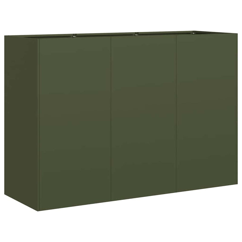 Load image into Gallery viewer, Vidaxl plantenbak 120x40x80 cm koudgewalst staal olijfgroen