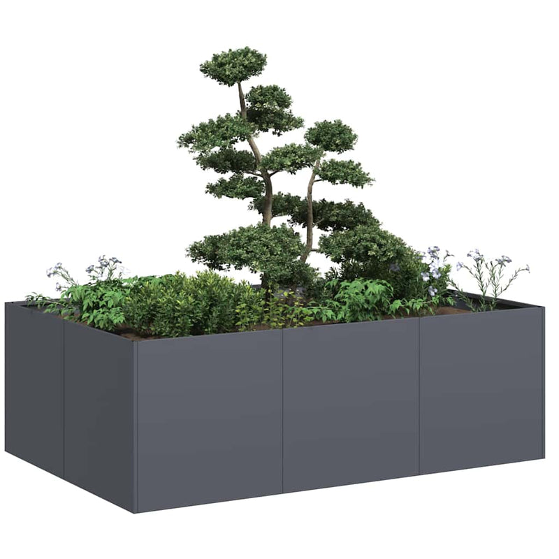 Load image into Gallery viewer, Vidaxl plantenbak 120x80x40 cm staal antracietkleurig
