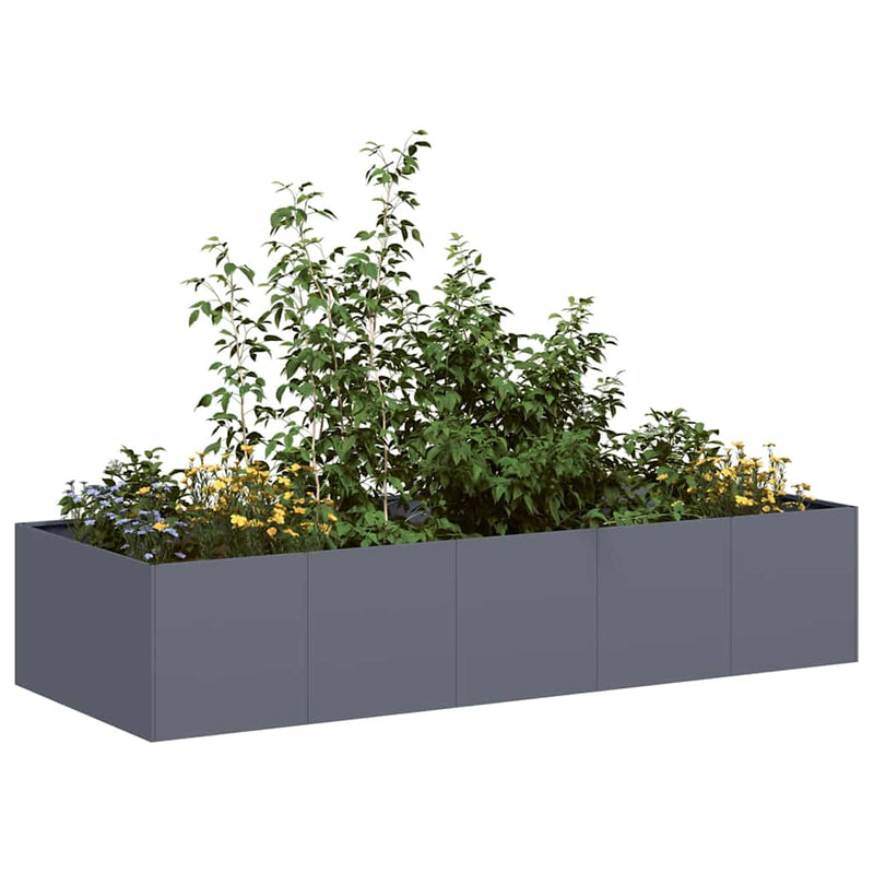 Load image into Gallery viewer, Vidaxl plantenbak 200x80x40 cm staal antracietkleurig