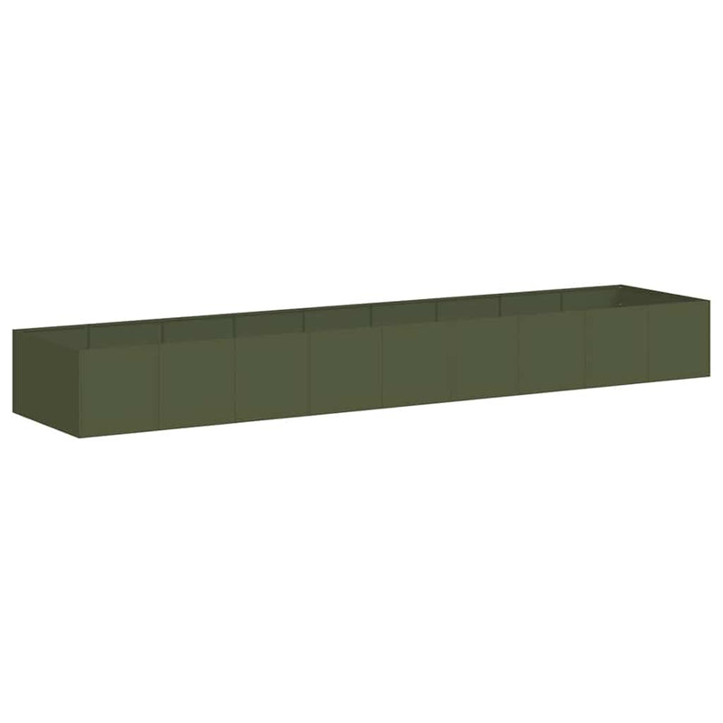 Load image into Gallery viewer, Vidaxl plantenbak 360x80x40 cm staal olijfgroen