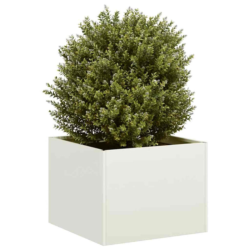 Load image into Gallery viewer, Vidaxl plantenbak 40x40x30 cm staal wit