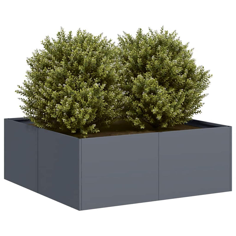 Load image into Gallery viewer, Vidaxl plantenbak 80x80x30 cm staal antracietkleurig