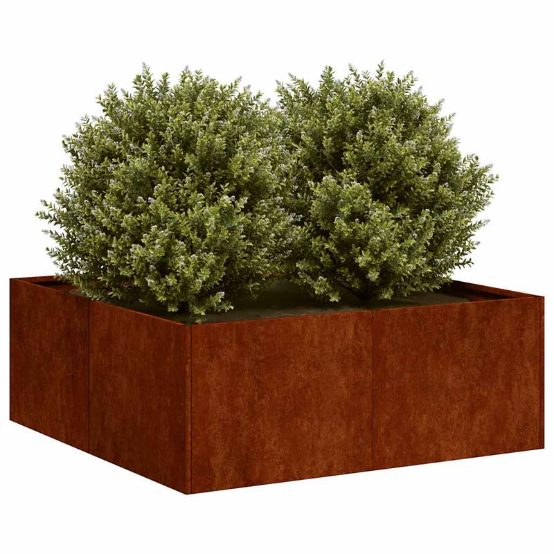 Load image into Gallery viewer, Vidaxl plantenbak roestig 80x80x30 cm weervast staal