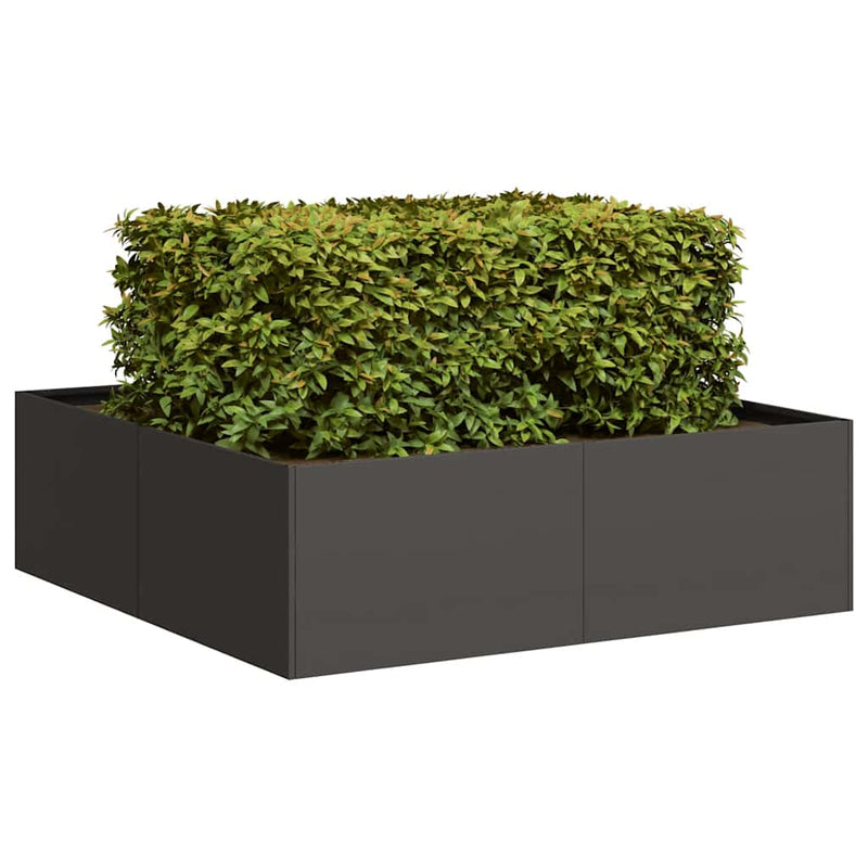 Load image into Gallery viewer, Vidaxl plantenbak 100x100x30 cm staal zwart